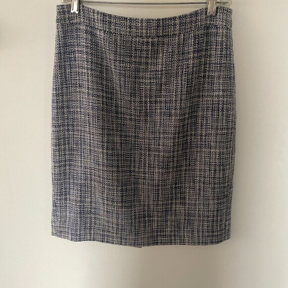 J. Crew No.2 Pencil Skirt in Blue Tweed (size 4) - Picture 2 of 7